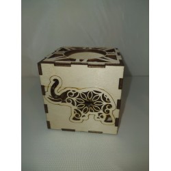 Elephant Tealight Holder Laser Cut Mandala Style With Elephant Design Tealight Holder UK