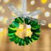 Handmade Button Christmas Wreath Hanging Wreath Decoration for Your Christmas Tree and Home Available in Various Colours UK