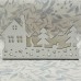 White Wood Christmas Scene Featuring Houses and Trees Ideal for Windowsill or Mantlepiece UK