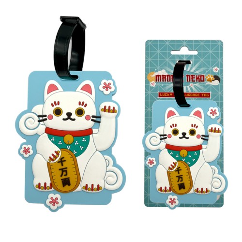 PVC Luggage Tag - Maneki Neko Lucky Cat