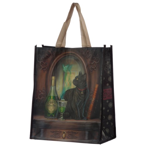 Durable Reusable Shopping Bag - Lisa Parker Absinthe Cat