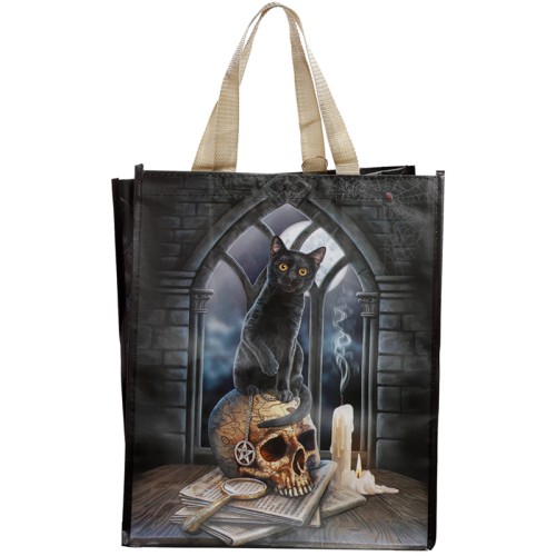 Durable Reusable Shopping Bag - Lisa Parker Spirits of Salem Cat