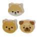 Adoramals Pug, Cat, Shiba Inu 3 Piece Eraser Set