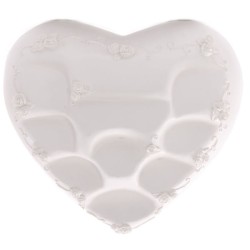 Cute Novelty White Heart Shaped Tiered Display Stand