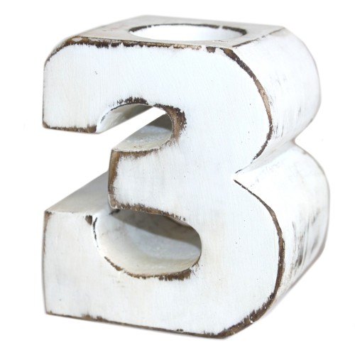 Wooden Birthday Numbers - No.3 Wooden Birthday Numbers - No.3