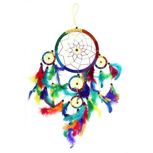 Bali Dreamcatchers - Large Round - Rainbow Bali Dreamcatchers - Large Round - Rainbow