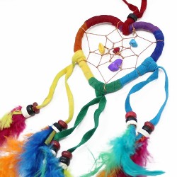 Bali Dreamcatchers - Small Heart - Rainbow