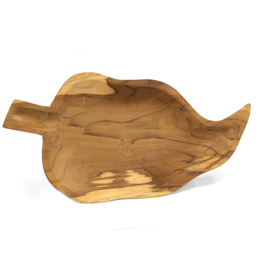 Teak Leaf Shaped Bowl - aprox 32cm Teak Leaf Shaped Bowl - aprox 32cm