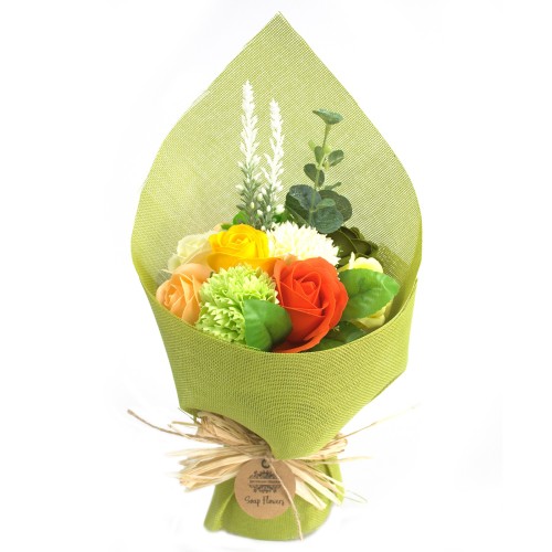 Standing Soap Flower Bouquet - Green Yellow Standing Soap Flower Bouquet - Green Yellow