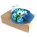 Boxed Hand Soap Flower Bouquet - Blue Boxed Hand Soap Flower Bouquet - Blue