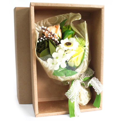 Boxed Hand Soap Flower Bouquet - Greens Boxed Hand Soap Flower Bouquet - Greens