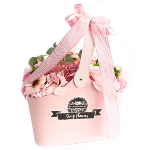 Basket Soap Flower Bouquet - Pink Basket Soap Flower Bouquet - Pink