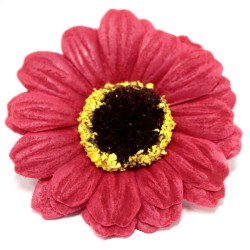 10 Craft Soap Flowers - Sml Sunflower - Red