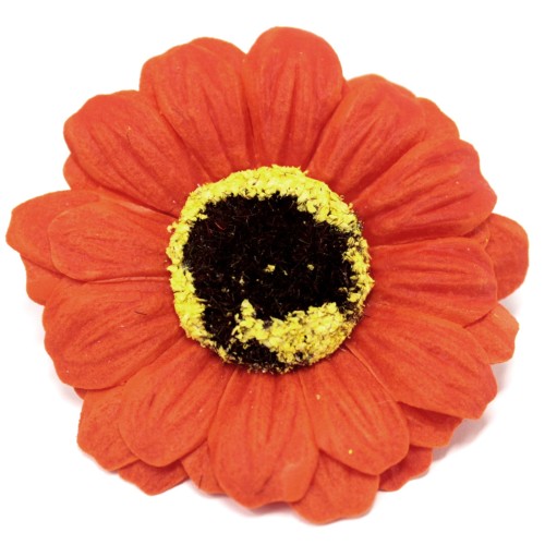 10 Craft Soap Flowers - Sml Sunflower - Orange 10 Craft Soap Flowers - Sml Sunflower - Orange