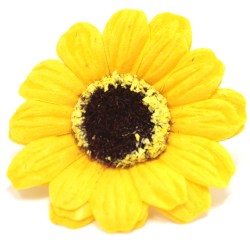 10 Craft Soap Flowers - Sml Sunflower - Yellow