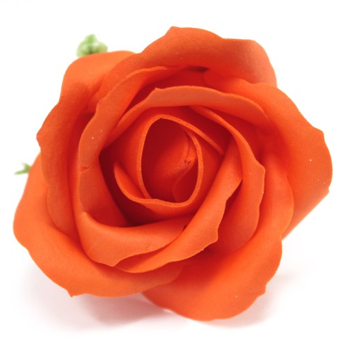 10 Craft Soap Flowers - Med Rose - Sunset Orange 10 Craft Soap Flowers - Med Rose - Sunset Orange