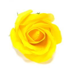 10 Craft Soap Flowers - Med Rose - Yellow