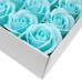 10 Craft Soap Flowers - Med Rose - Baby Blue 10 Craft Soap Flowers - Med Rose - Baby Blue