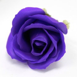 10 Craft Soap Flowers - Med Rose - Violet