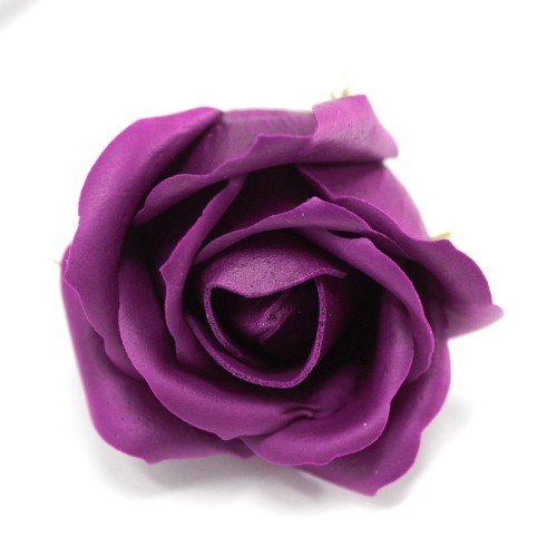 10 Craft Soap Flowers - Med Rose - Deep Violet 10 Craft Soap Flowers - Med Rose - Deep Violet