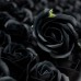 10 Craft Soap Flowers - Med Rose - Black 10 Craft Soap Flowers - Med Rose - Black