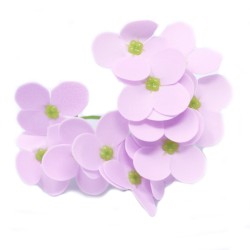 10 Craft Soap Flowers - Hyacinth Bean - Lavender