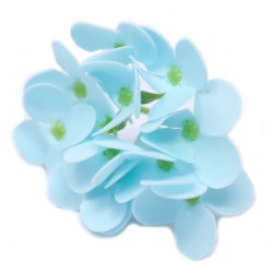 10 Craft Soap Flowers - Hyacinth Bean - Baby Blue