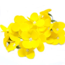 10 Craft Soap Flowers - Hyacinth Bean - Yellow