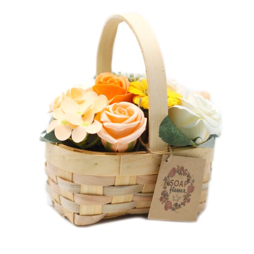 Medium Orange Bouquet in Wicker Basket Medium Orange Bouquet in Wicker Basket