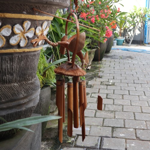 Bamboo Windchime - Natural finish - Coconut Dragon Bamboo Windchime - Natural finish - Coconut Dragon