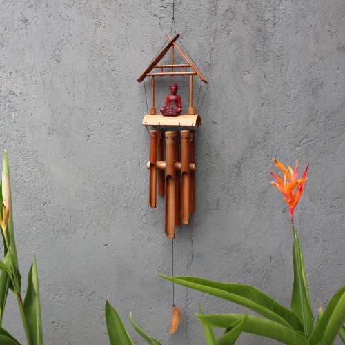 Bamboo Windchime - Natural finish - Brown Buddha 6 Tubes Bamboo Windchime - Natural finish - Brown Buddha 6 Tubes