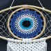 Protection Dream Catcher - Lrg Macrame Evil Eye Blue/White/Black Protection Dream Catcher - Lrg Macrame Evil Eye Blue/White/Black