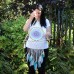 Protection Dream Catcher - Lrg Macrame Pyramid White/Turquoise Protection Dream Catcher - Lrg Macrame Pyramid White/Turquoise