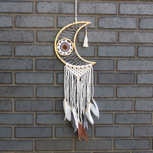 Protection Dream Catcher - Macrame Moon Protection Dream Catcher - Macrame Moon