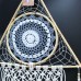 Protection Dream Catcher - Lrg Macrame Pyramid White/Grey Protection Dream Catcher - Lrg Macrame Pyramid White/Grey