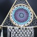 Protection Dream Catcher - Lrg Macrame Pyramid White/Turquoise Protection Dream Catcher - Lrg Macrame Pyramid White/Turquoise