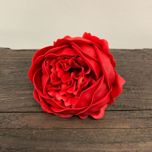 10 Craft Soap Flower - Ext Large Peony - Red 10 Craft Soap Flower - Ext Large Peony - Red