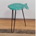 Albasia Wood Fish Stand - Turquoise Albasia Wood Fish Stand - Turquoise