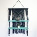 Black Macrame Hanging Shelves - Turquoise Black Macrame Hanging Shelves - Turquoise