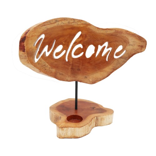 Candle Holder Sign - Welcome Candle Holder Sign - Welcome