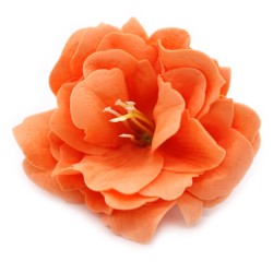 10 Craft Soap Flower - Small Peony - Orange