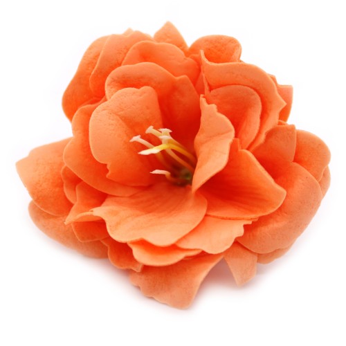 10 Craft Soap Flower - Small Peony - Orange 10 Craft Soap Flower - Small Peony - Orange