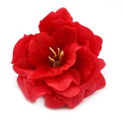 10 Craft Soap Flower - Small Peony - Red