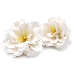 10 Craft Soap Flower - Small Peony - White