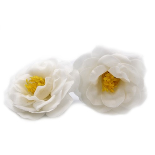 10 Craft Soap Flower - Camellia - White 10 Craft Soap Flower - Camellia - White