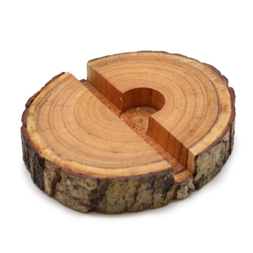 Small Log Phone Holder (full slice) - Natural Small Log Phone Holder (full slice) - Natural