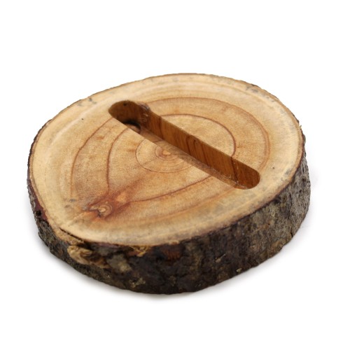 Small Log Phone Holder (slot) - Natural Small Log Phone Holder (slot) - Natural