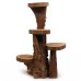 Natural Teak 4 Shelf Display 75cm high Natural Teak 4 Shelf Display 75cm high