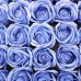 10 Craft Soap Flowers - Med Rose - Blue With Black Rim 10 Craft Soap Flowers - Med Rose - Blue With Black Rim