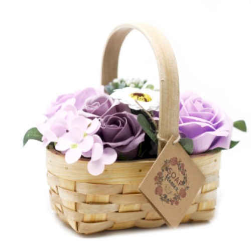 Medium Lilac Bouquet in Wicker Basket Medium Lilac Bouquet in Wicker Basket